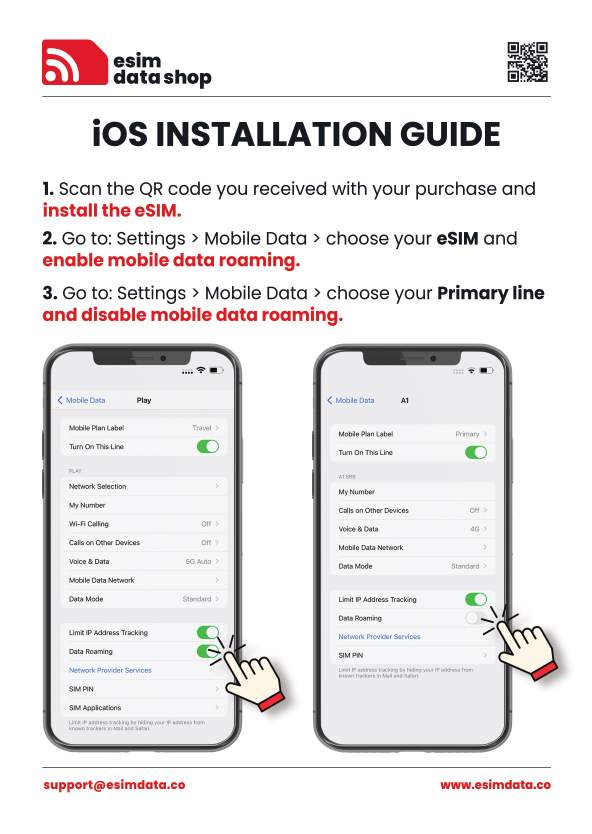eSim iOS Installation Guide